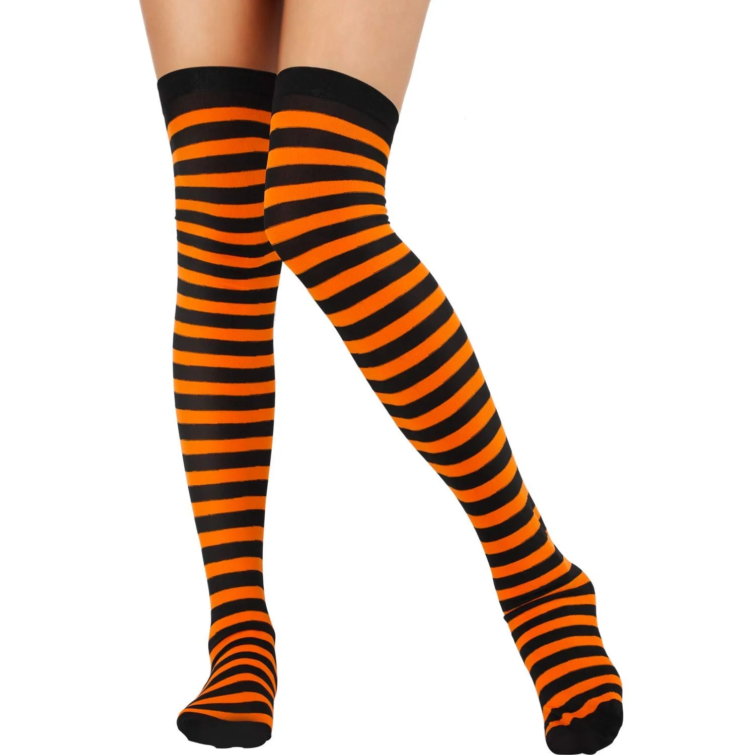 Гольфи SATINIOR Halloween для жінок, помаранчево-чорні, вище коліна, One Size, фото №5 Гольфи SATINIOR Halloween для жінок, помаранчево-чорні, вище коліна, One Size, фото №5