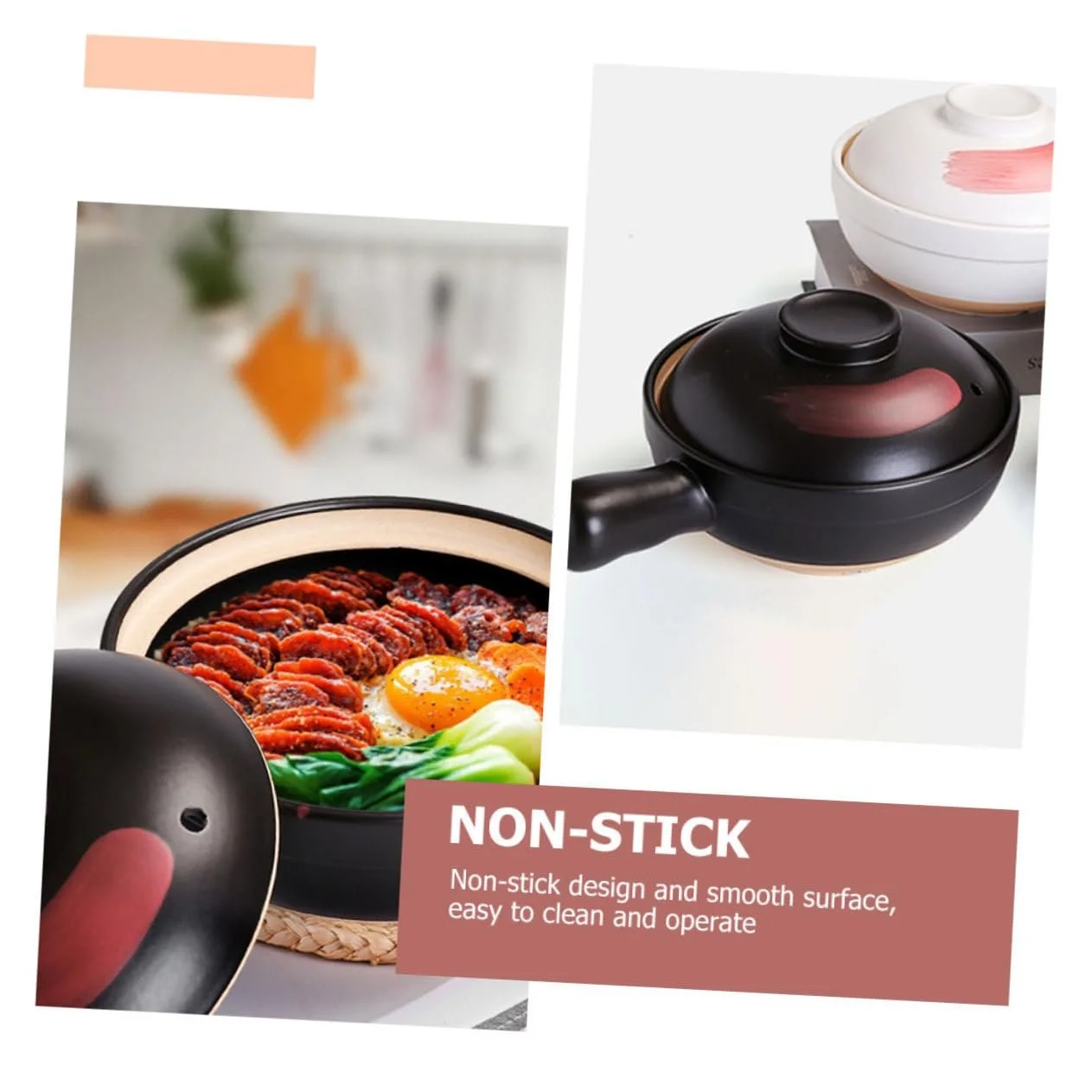 Горшок для тушения GLEAVI глиняный жаростойкий с плоским дном, фото №4