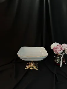 Креманка, блюдо на золотій ніжці 16х16 см - Фото 1