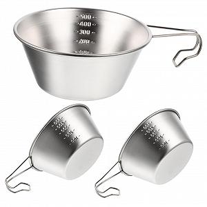 Миска Toddmomy для кемпинга, тарелка для хранения, миска для воды, складная дорожная кружка, походная кружка, половники для супа, походные столовые приборы из нержавеющей стали 304 - Фото 1