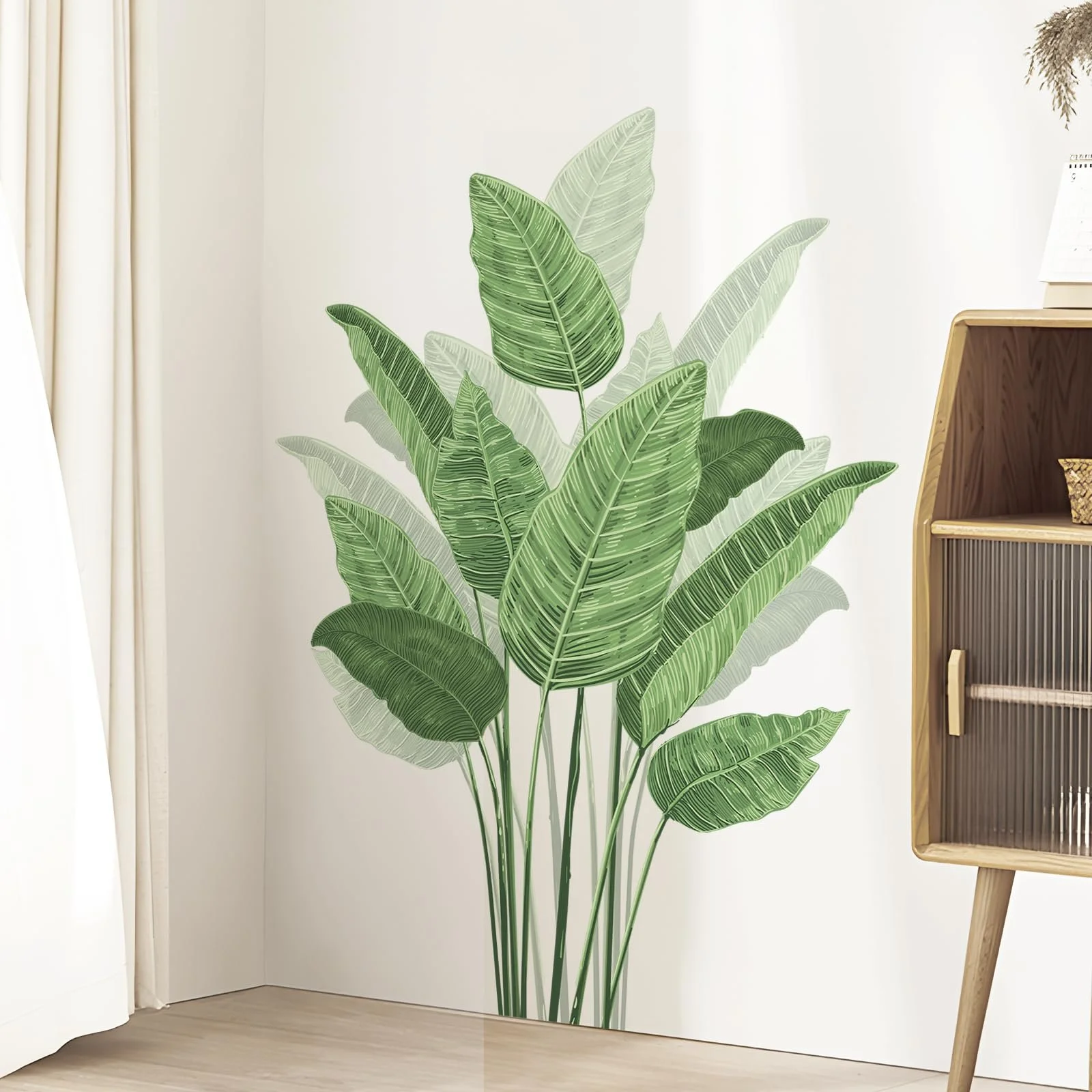 Наклейка на стіну Tanlaby Tropical Plant Green Plant Leaf Зелена, фото №4