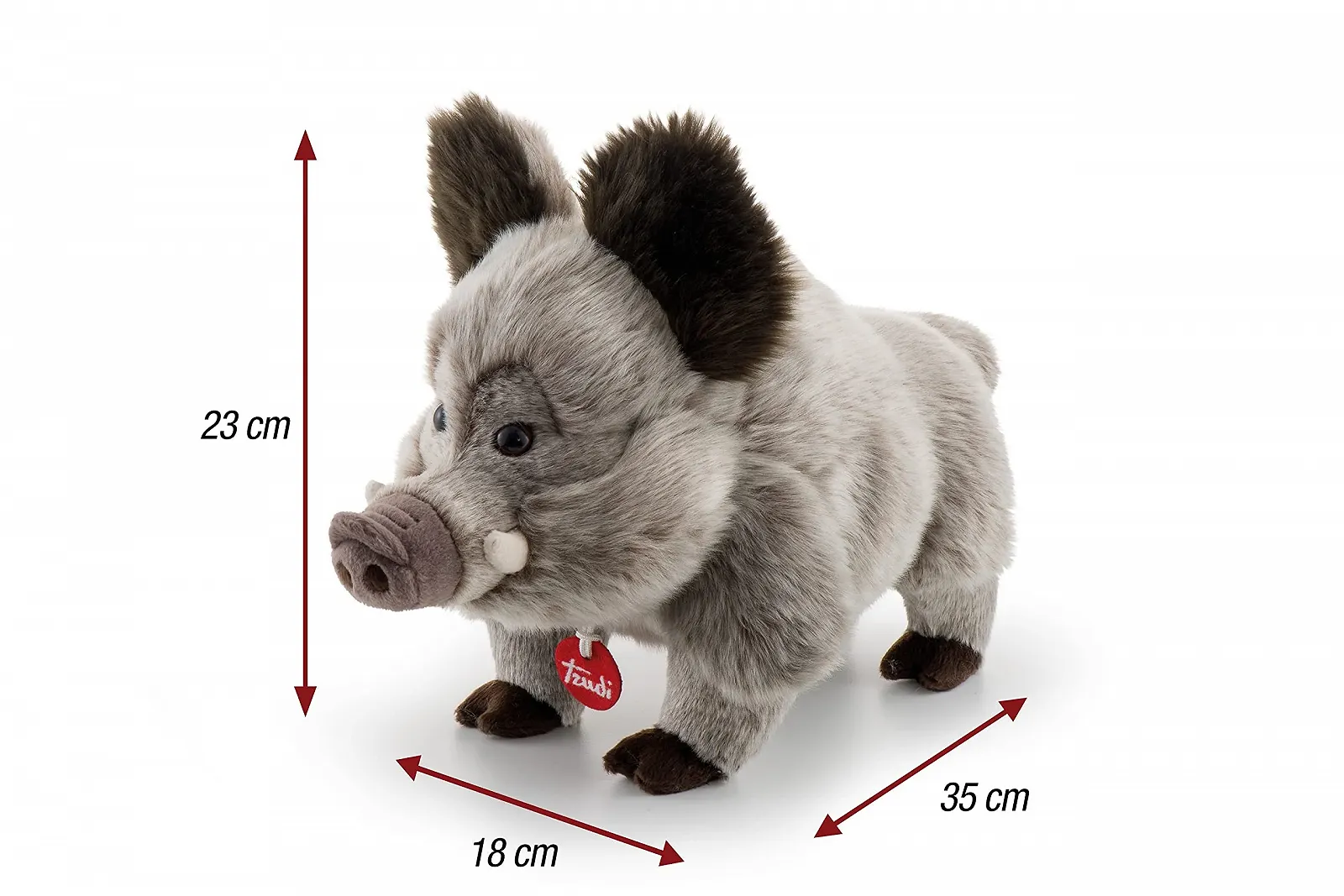 Плюшева Іграшка Trudi Wildschwein Levante 18 x 23 x 35 см, сіро-коричневий, фото №2