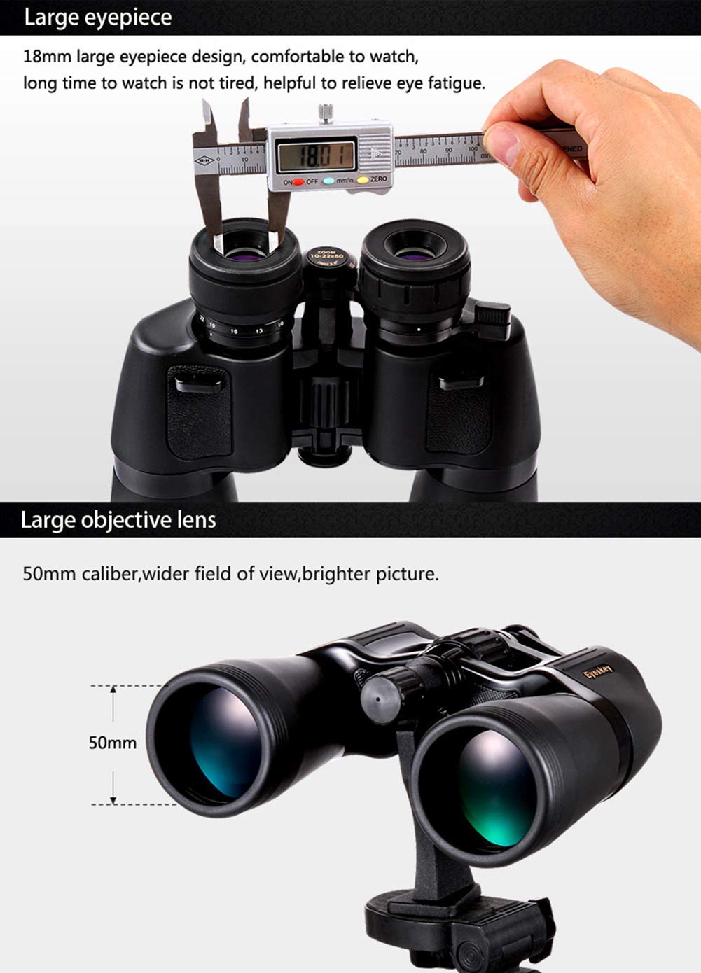 Бінокль M3M Hohe Vergrößerung Long Range Bak4 10-22x50, фото №4