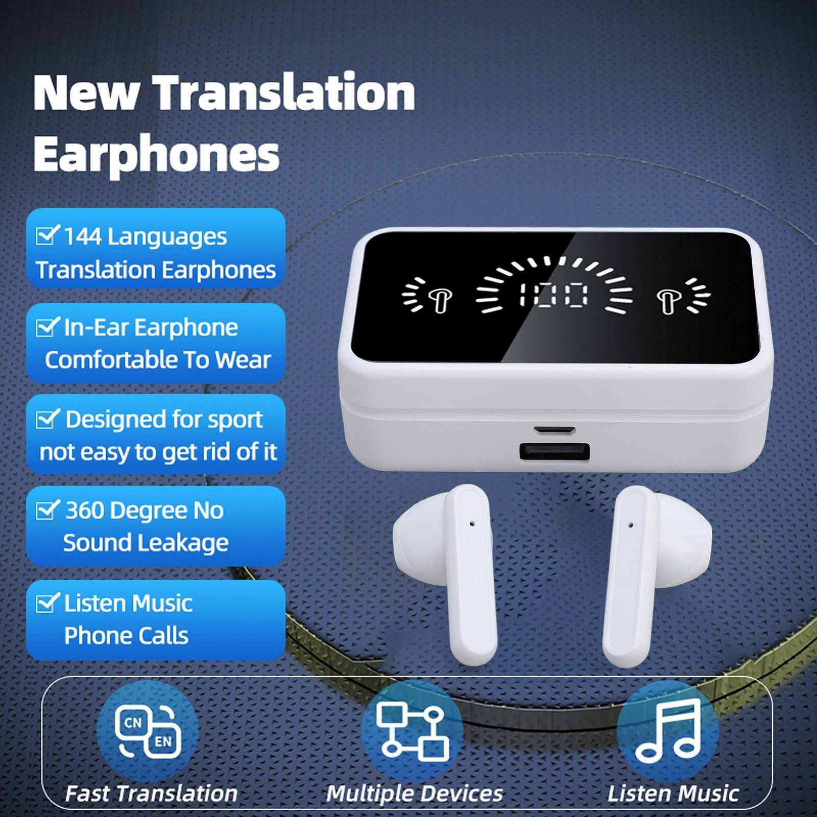 Навушники-перекладачі Bluetooth 5.4 з миттєвим перекладом 144 мовами, фото №2 Навушники-перекладачі Bluetooth 5.4 з миттєвим перекладом 144 мовами, фото №2