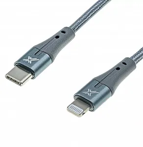 Кабель Grand-X USB Type-C Lightning MFI Power Delivery 18W 1м Gray (CL-01) - Фото 1