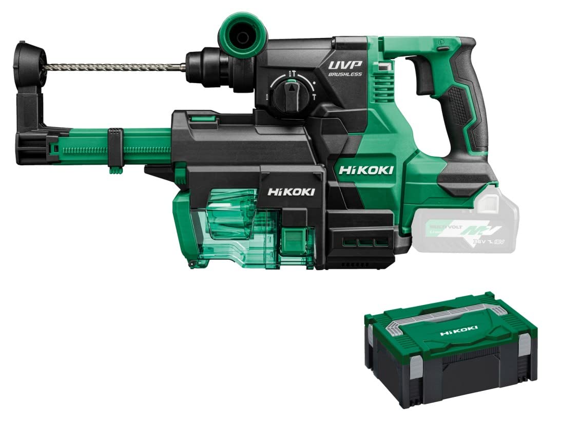 Перфоратор HIKOKI DH3628DAW3Z аккумуляторный (36 В, Частота ударов на полной нагрузке 0-4300 мин-1, Энергия удара 3.2 Дж) (SDS-plus) Базовый, Бесщеточный, HSC II + Пылеудаление (без аккумулятора и зарядного устройства), фото №1 Перфоратор HIKOKI DH3628DAW3Z аккумуляторный (36 В, Частота ударов на полной нагрузке 0-4300 мин-1, Энергия удара 3.2 Дж) (SDS-plus) Базовый, Бесщеточный, HSC II + Пылеудаление (без аккумулятора и зарядного устройства), фото №1