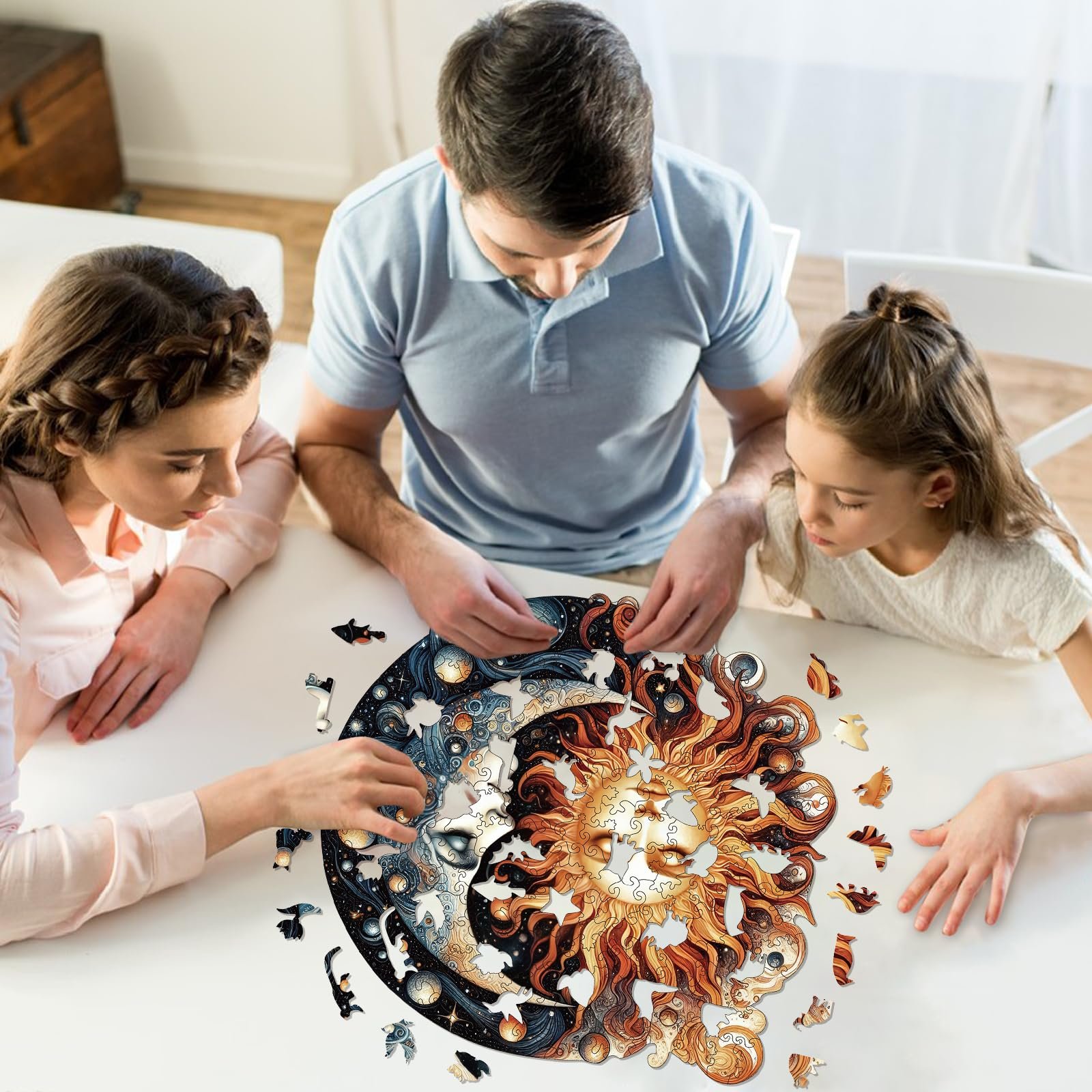 Пазл деревянный Sun and Moon 200 деталей Animal Shape, фото №4