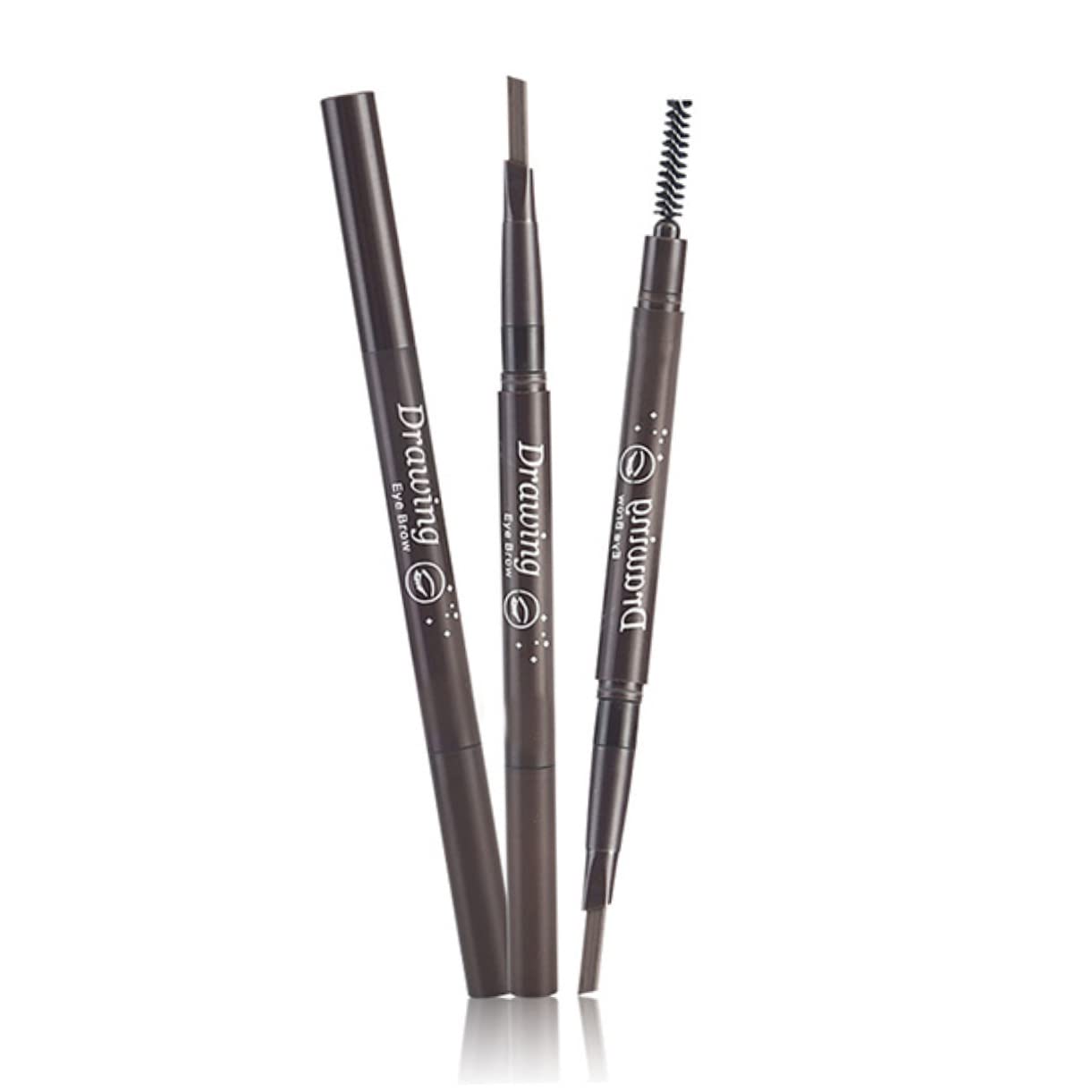 Олівець для брів FRCOLOR Eyebrow Spoolie Brush 3 шт 2 1 Eyebrow Pencils Filler Microblading Pen Makeup Coffee Waterproof Ротуючий стрижень, фото №3