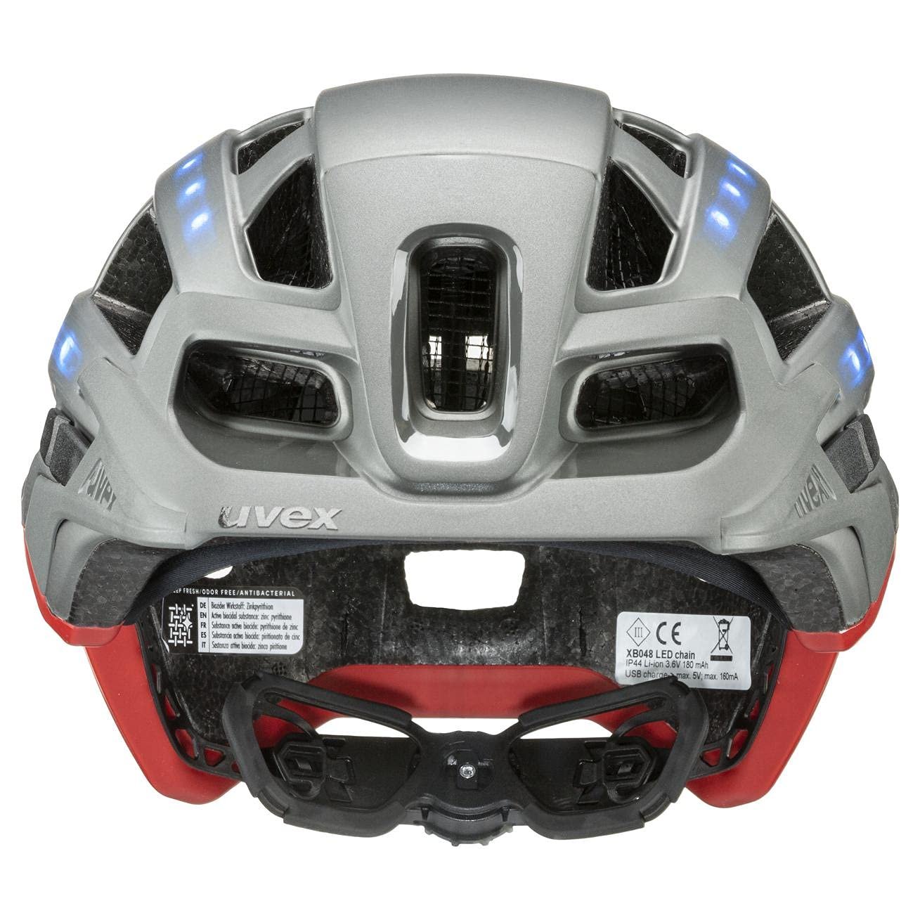 Шлем Uvex Finale 2.0 Light Silver red mat, фото №4