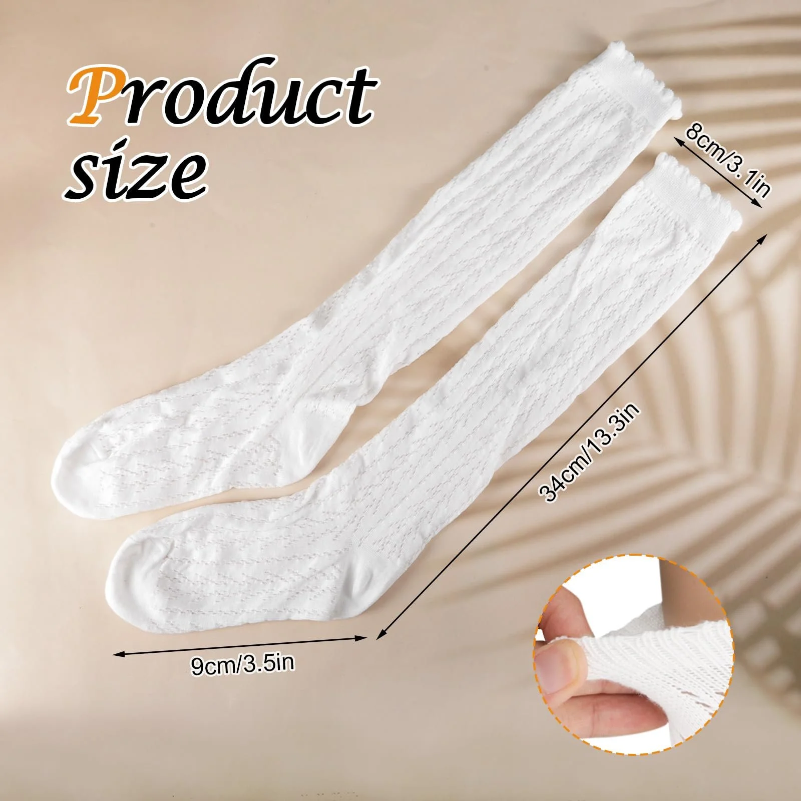 Женские костюмные чулки (Белый), фото №2