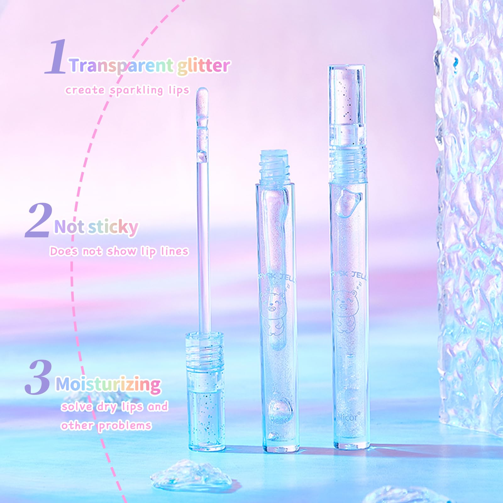 Набор Likesing из 2 блесков для губ Lip Oil Glitter 24 часа Красный, фото №6