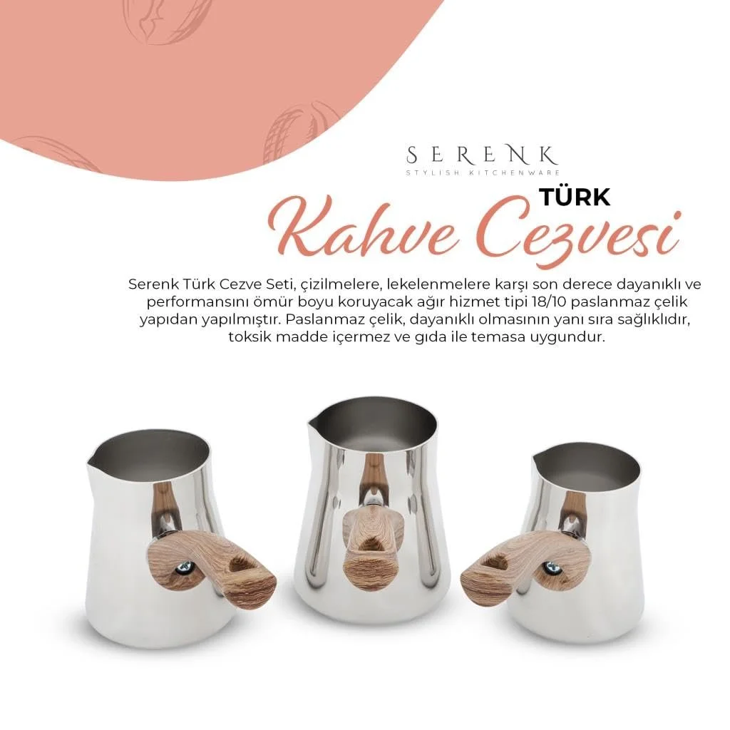 Набір Кавник з нержавіючої сталі Serenk Definition з підставкою, 4 предмети, фото №8
