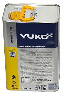 Масло YUKO MAX SYNTHETIC 5W-30 SAE API SN 5л арт.смаз244