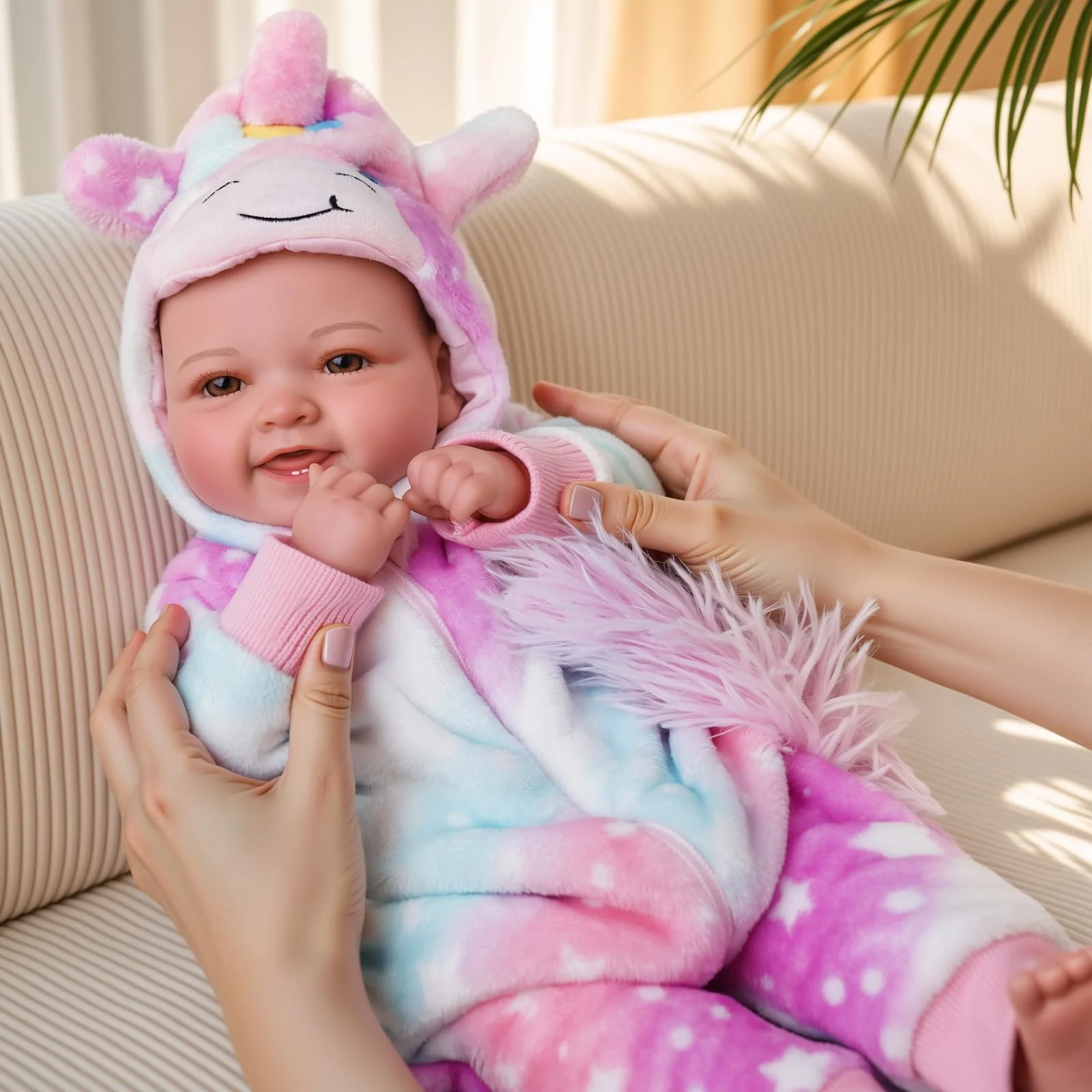 Кукла BABESIDE, 43 см, для девочки с тканевым телом, очаровательным нарядом, пустышкой и бутылочкой в подарок для детей от 2 лет, фото №4 Кукла BABESIDE, 43 см, для девочки с тканевым телом, очаровательным нарядом, пустышкой и бутылочкой в подарок для детей от 2 лет, фото №4