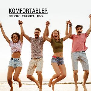 Ремень эластичный без пряжки Tourzoo для джинс, брюк, платьев, женский/мужской, размер One Size, (Синий+Белый) synthetic.ua - Фото 1