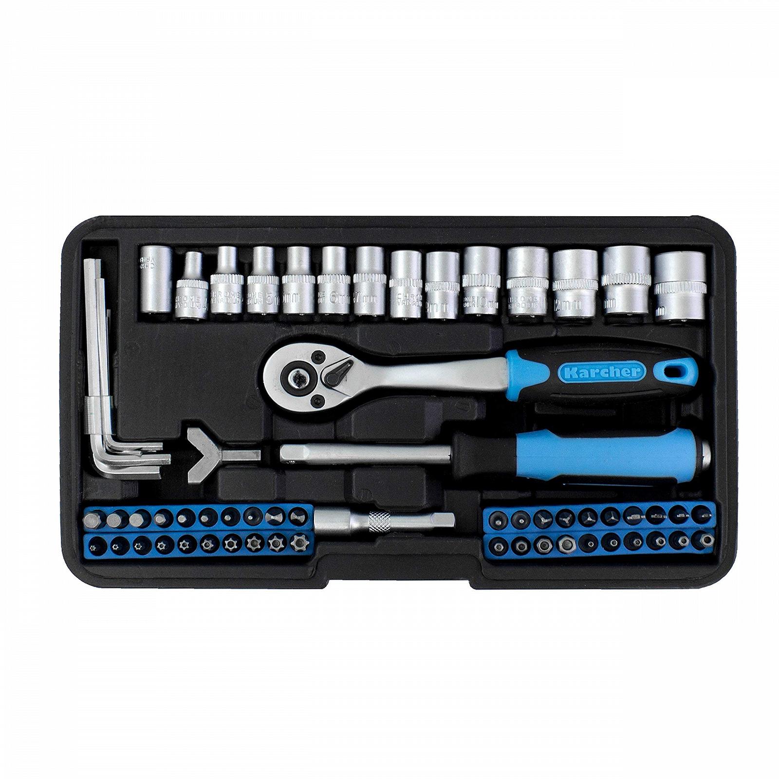 Набор Karcher Socket 130 шт. Хром ванадиевый, фото №4