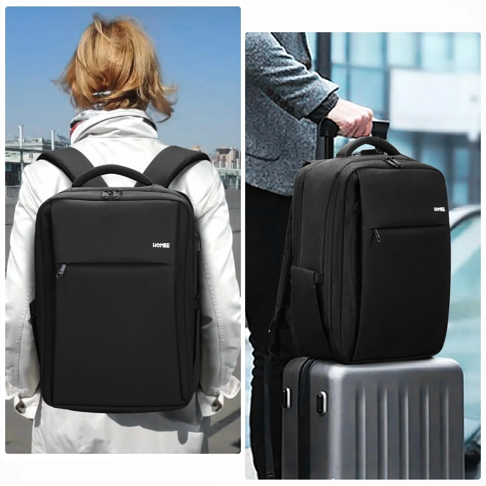 Рюкзак для ноутбука HOMIEE для ручної поклажі 40 x 30 x 15 см 22 л 15.6 дюйма, фото №6 Рюкзак для ноутбука HOMIEE для ручної поклажі 40 x 30 x 15 см 22 л 15.6 дюйма, фото №6
