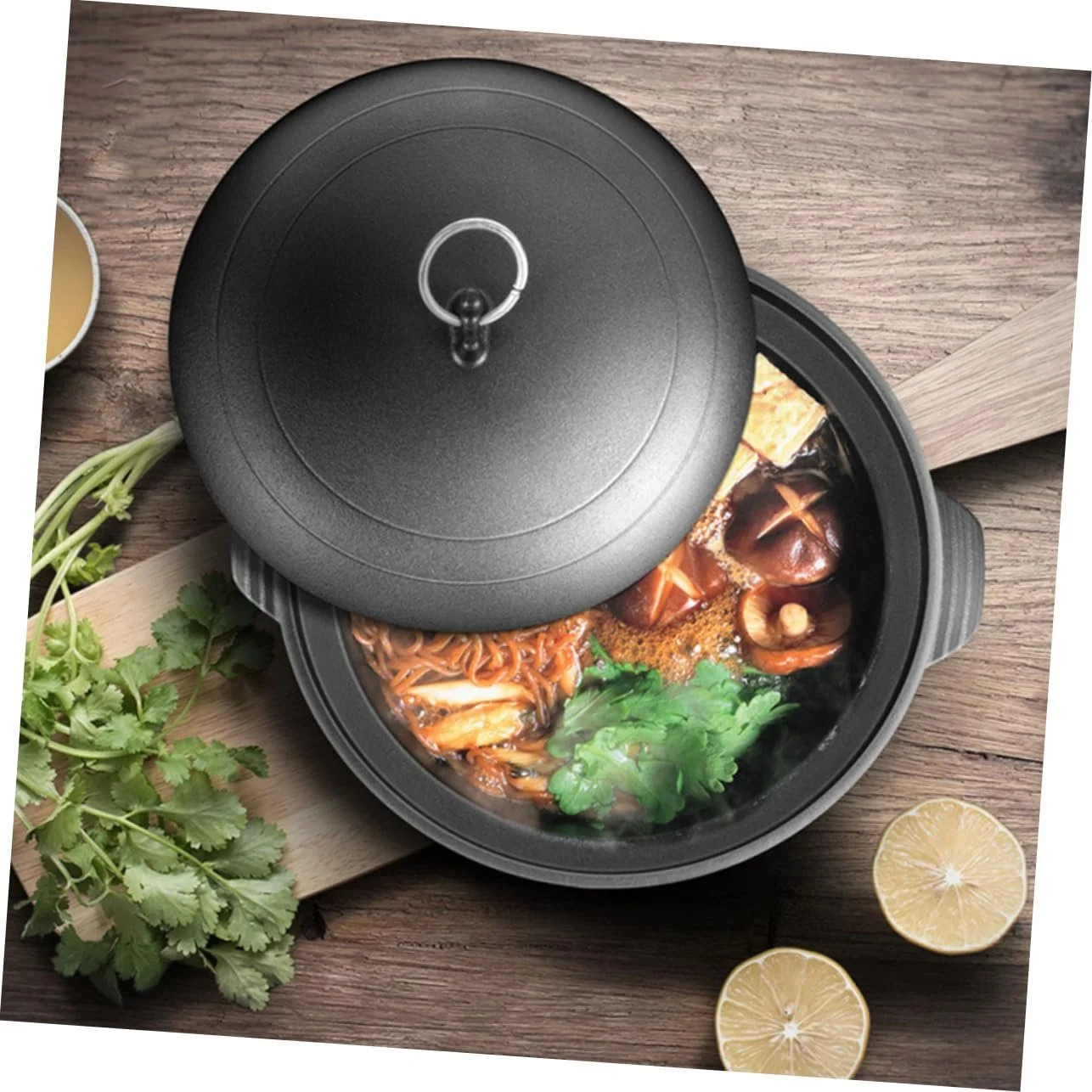 Кастрюля Ciieeo чугунная для тушения курицы с рисом, фото №6