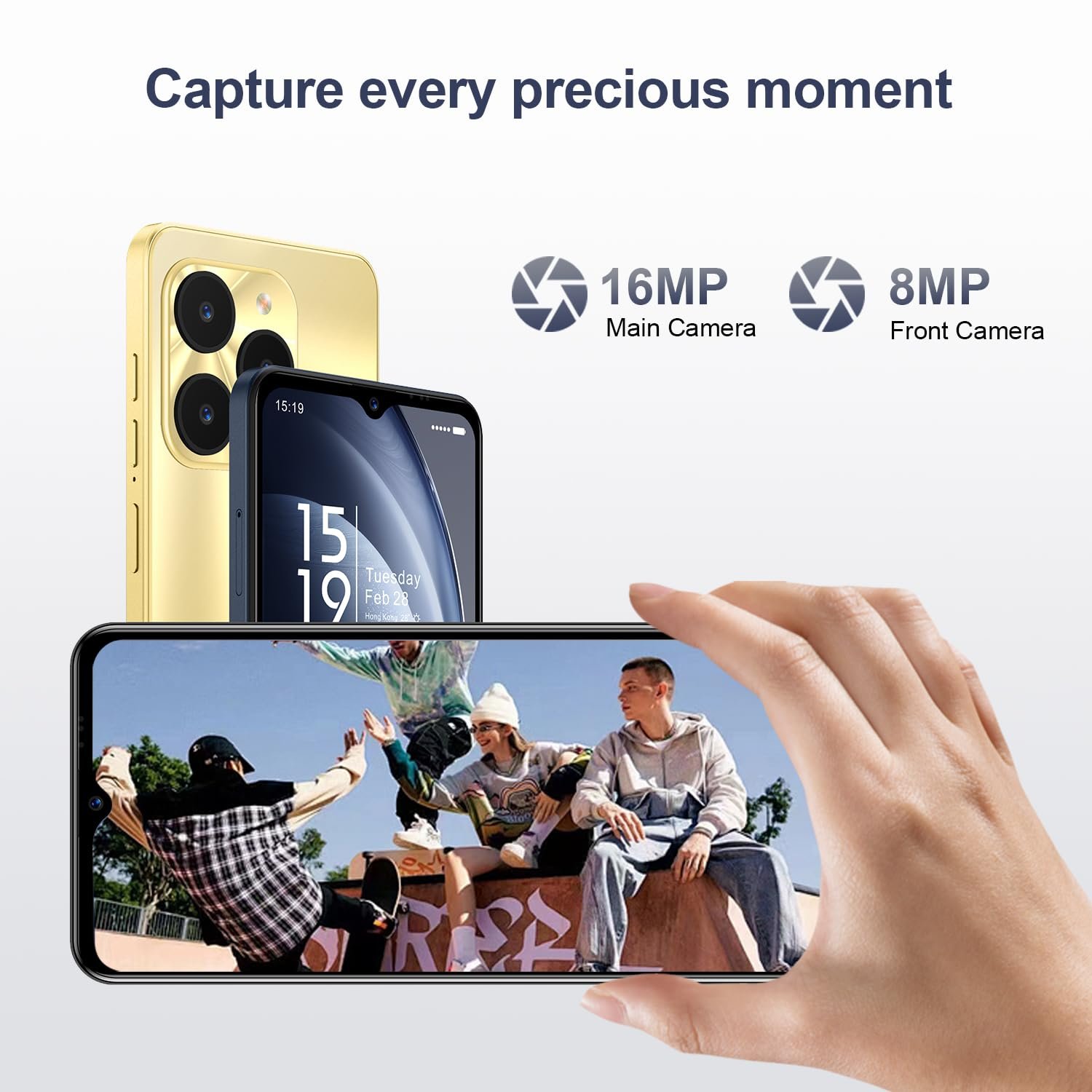 Смартфон invens Halo 5 6.52" HD+ 7GB+64GB/256GB 5000mAh 16MP Dual SIM Face ID, фото №6 Смартфон invens Halo 5 6.52" HD+ 7GB+64GB/256GB 5000mAh 16MP Dual SIM Face ID, фото №6