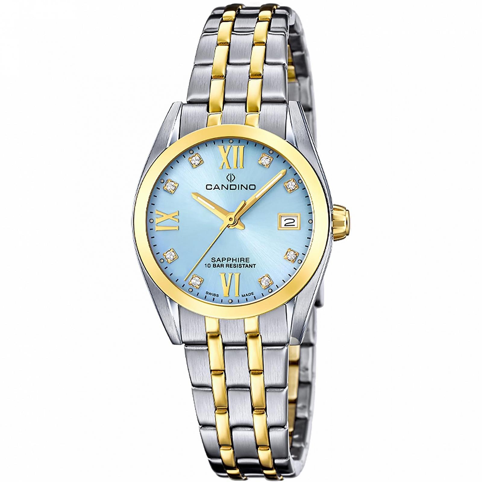 Жіночий годинник Candino Classic C4704/G Multi Multi, корпус з нержавіючої сталі, сталевий браслет, синій, фото №1