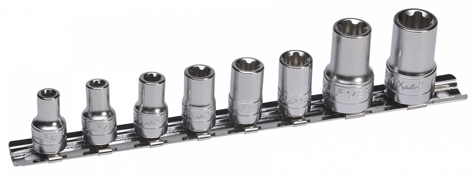 Набір торцевих головок SW-STAHL 04431L, EP-профіль, EP6-EP16, 8 предметів, фото №1