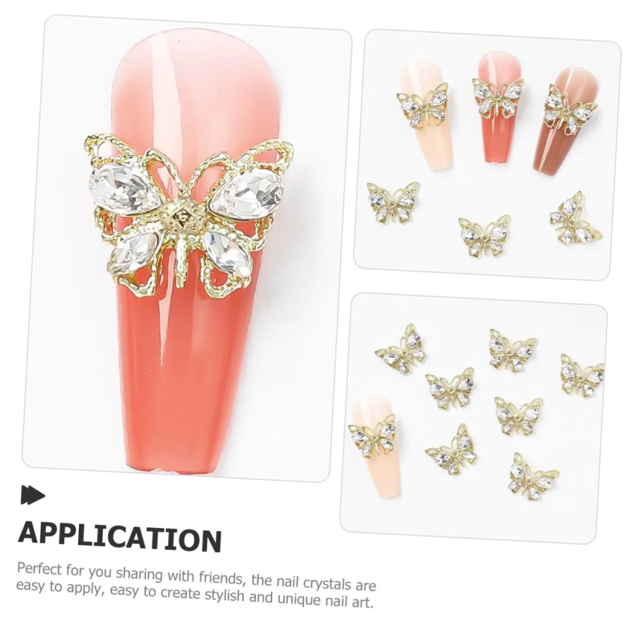 Підвіски для нігтів Метелики, аксесуари для манікюру, фото №6