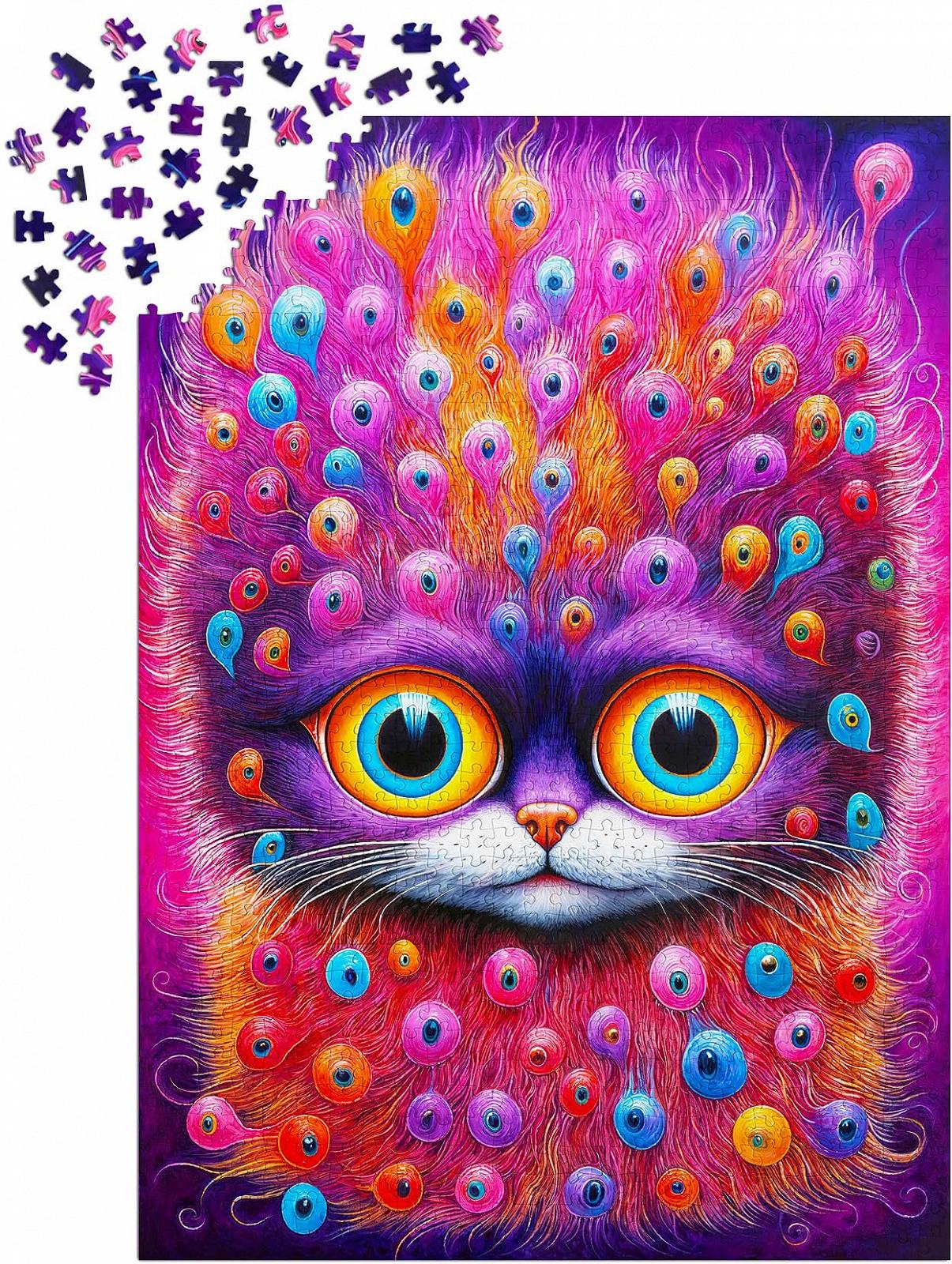 Пазл ENJOY Puzzle Abstract Cat with Many Funny Eyes 1000 елементів Матовий, фото №8