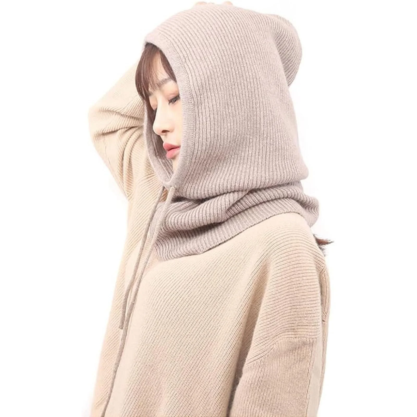 В'язана шапка для зимового катання на лижах SAUTRV Вітрозахисна, фото №2