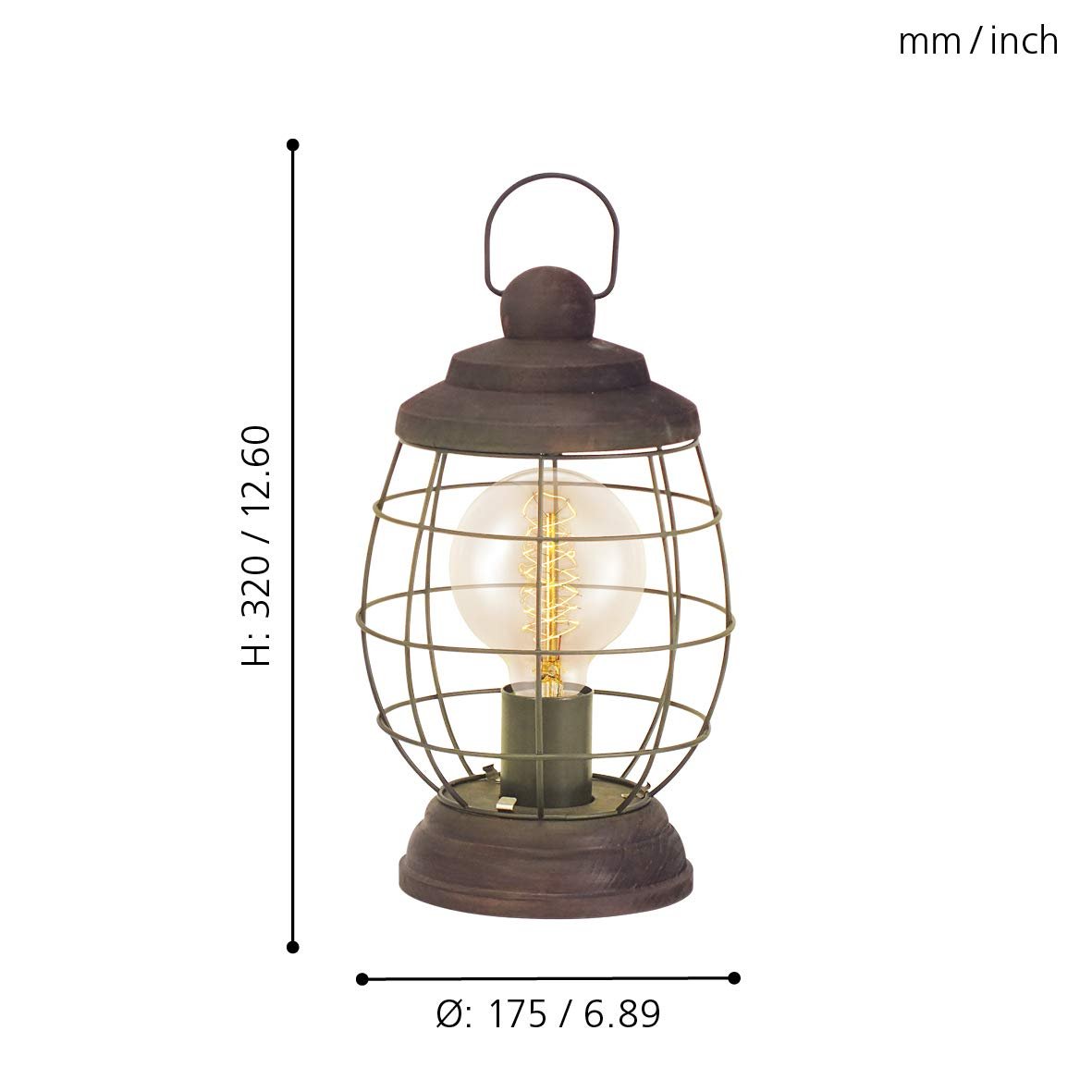 Настольная лампа Eglo серебристая, фото №2