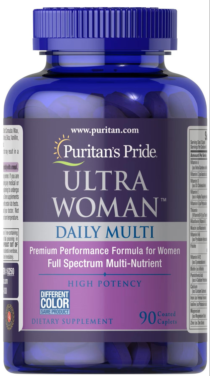 Витамины для женщин Puritan's Pride Ultra Woman Daily Multi Time Release 90 capl, фото №1