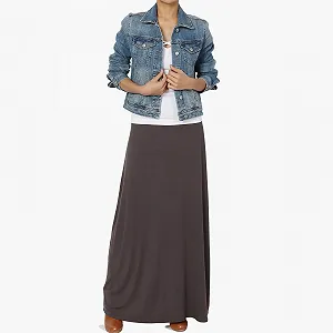 Элегантная юбка макси А-силуэта женская Плиссированная Длинная юбка с высокой талией Юбка-зонт Юбка с карманом Юбка-зонт Юбка «рыбий хвост» synthetic.ua - Фото 1