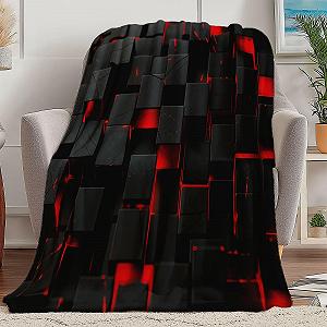 Покривало 3D для дивану Kuscheldecke, чорна м'яка мікрофібра synthetic.ua - Фото 1