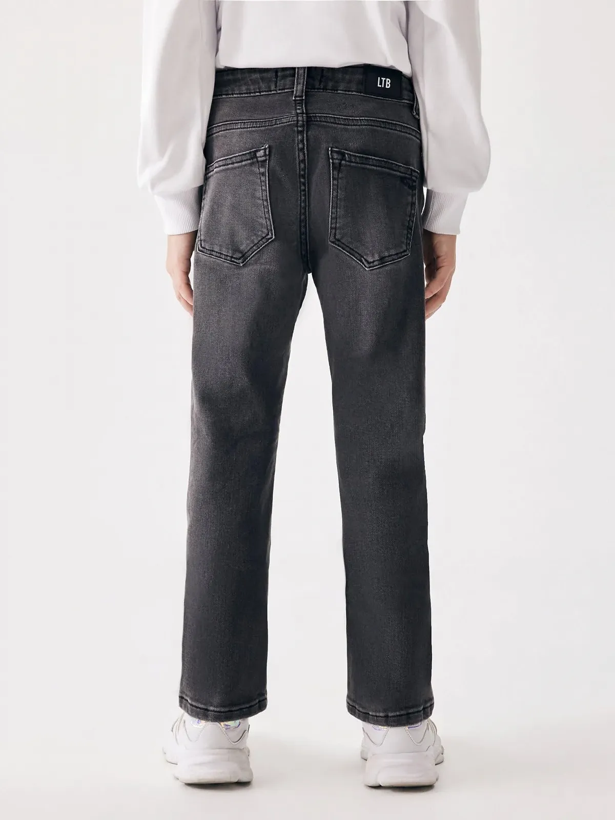 Джинсы LTB для девочек Deonne G, зауженные, средняя посадка, на молнии, средне-серые - размер 116 см, фото №4