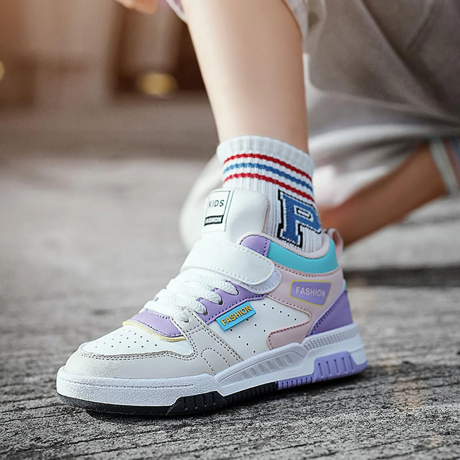 Кроссовки Детские и девочек для занятий в помещении Теннисные Нескользящие для досуга Размер 27-38, фото №2