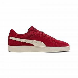 Кросівки PUMA Unisex Smash 3.0 Dark Crimson Warm White, 42.5 EU - Фото 1