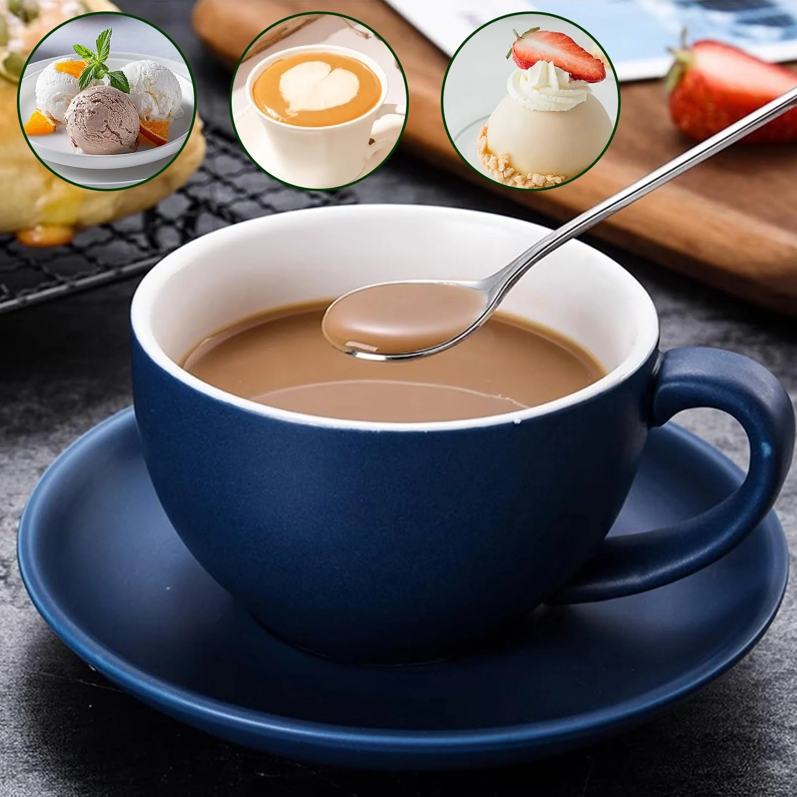 Ложка кавова MIVIDE Музична нота Срібний, набір 16 шт, фото №4