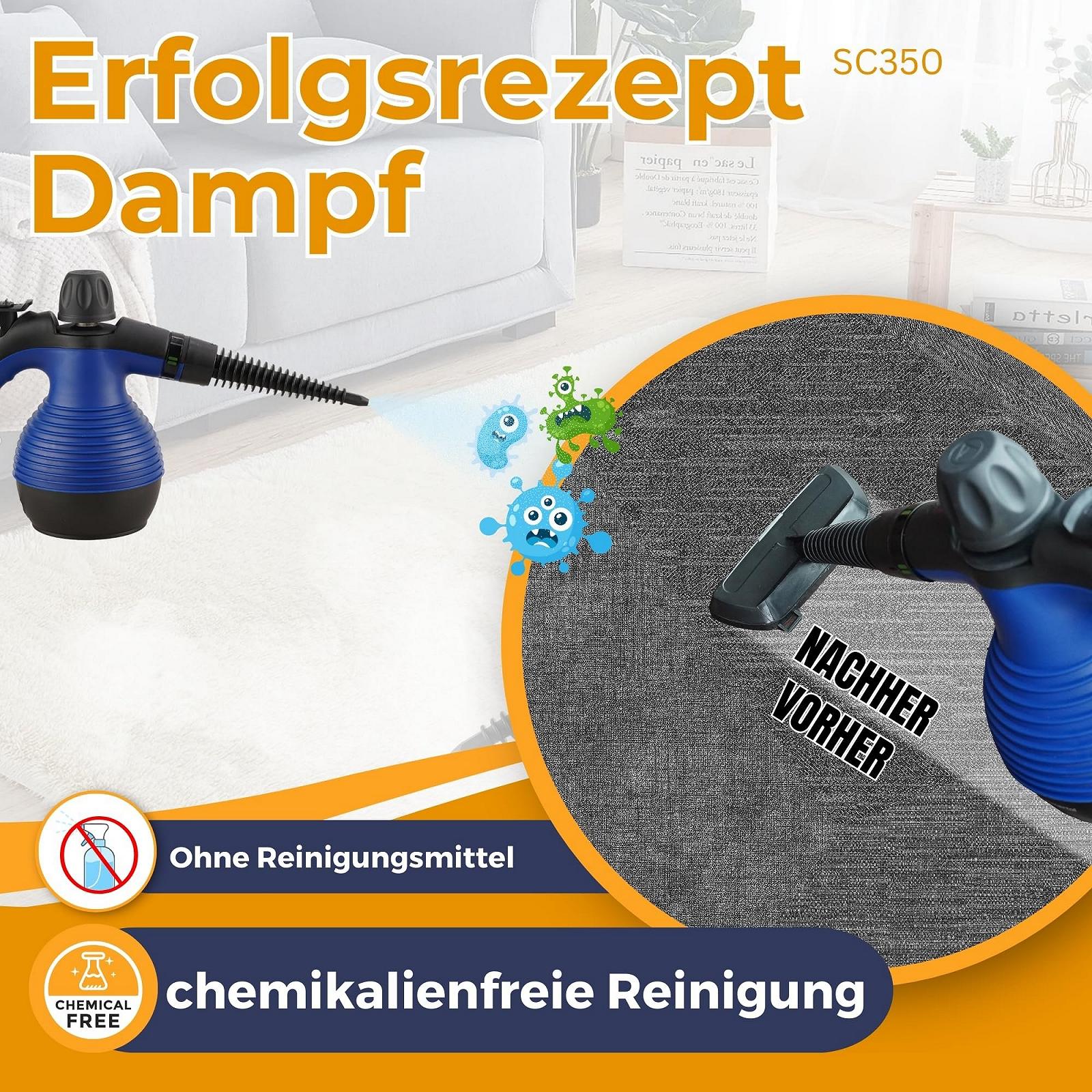 Ручной пароочиститель Sommertal SC350-1050W, 110 °C, фото №6