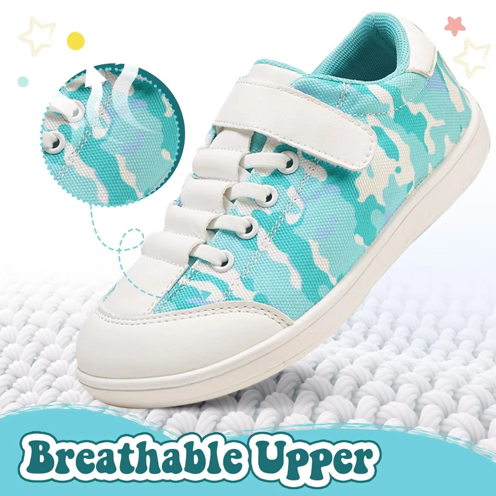 Босоножки Детские Унисекс Босоножки и девочек Широкий носок Минималистичные нескользящие Кроссовки для ходьбы Trail Running Shoes, фото №3