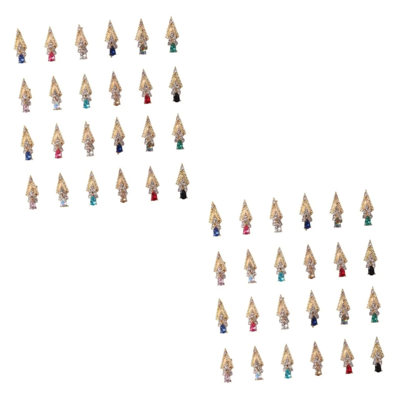 Украшения для ногтей FRCOLOR 48 шт., стразы, блестящие украшения для ногтей для стильных ногтей для маникюра, нейл-арта и вечеринок, фото №1