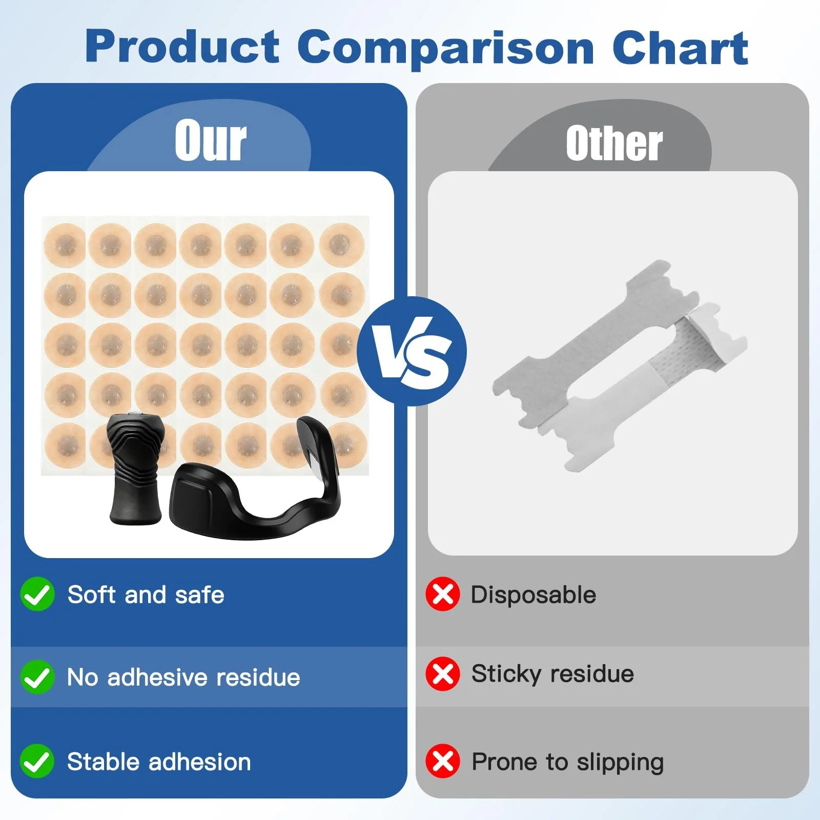 Смужки на ніс магнітні 60 шт (30 пар) проти хропіння для покращення дихання та сну, фото №3