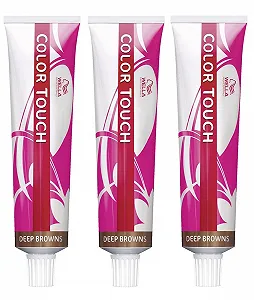 Фарба для волосся Wella Professionals Color Touch 55/54 Світло-коричневий інтенсивний червоний махагон 60 мл, 3 шт в упаковці - Фото 1