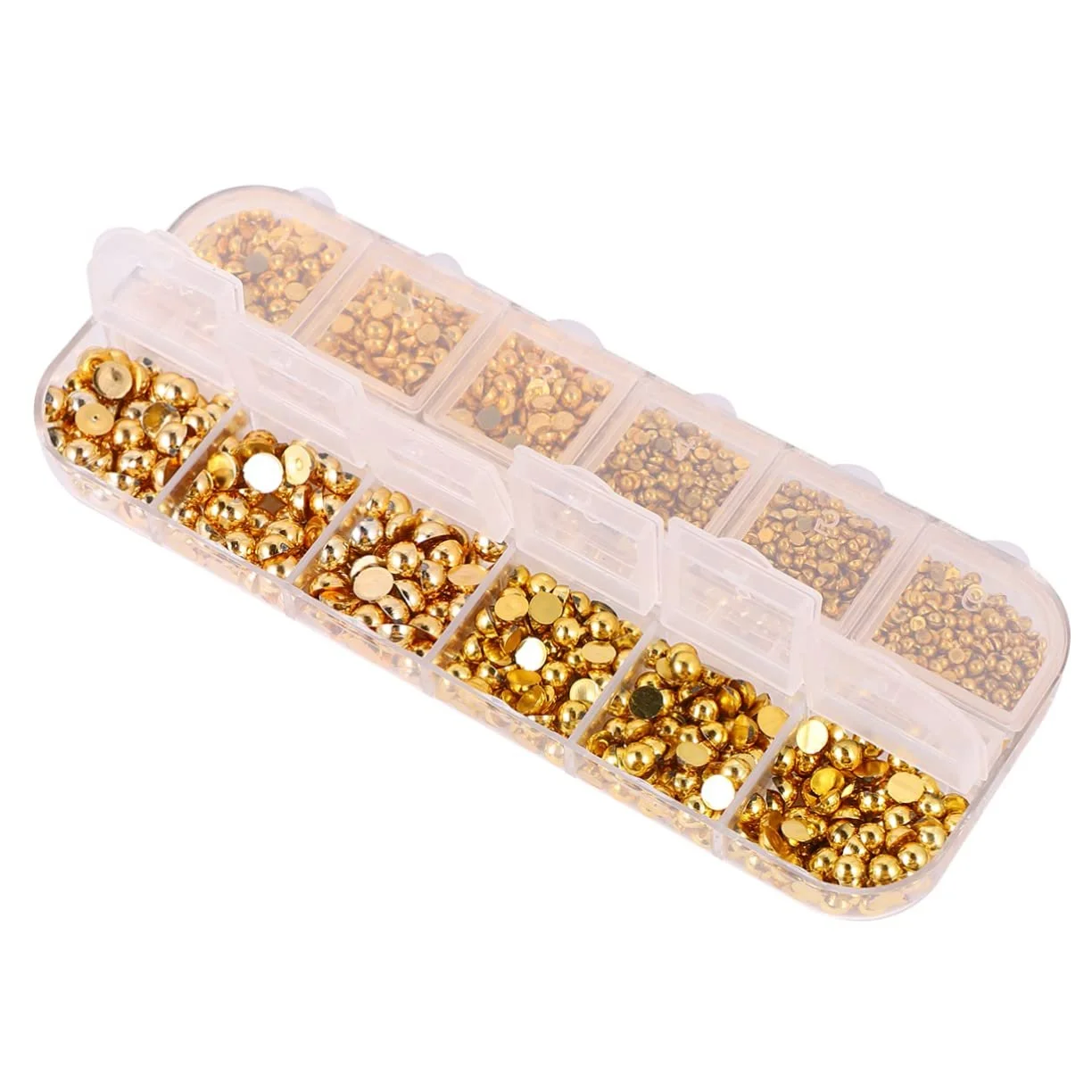 Наклейки для ногтей, FRCOLOR, золотые полукруги, дизайн со стразами для маникюра, фото №1