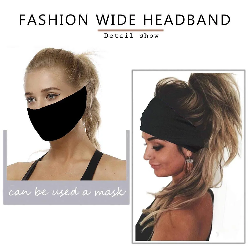 Пов'язка на голову Zoestar Богемна широка Чорний, фото №4