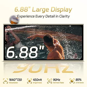 Смартфон OUKITEL C61 Android 15, 16 ГБ + 128 ГБ / 1 ТБ, 6.88 дюймов 90 Гц экран, 5150 мАч, 13 МП + 5 МП, 4G Dual SIM synthetic.ua - Фото 1