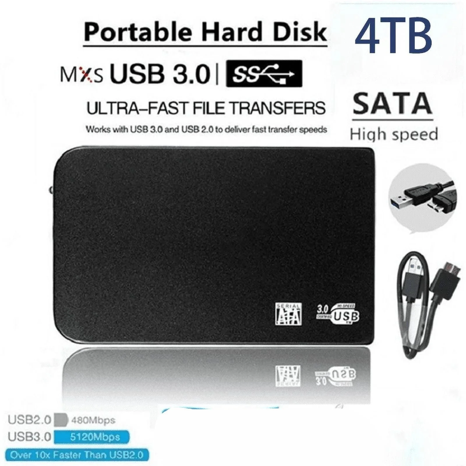 Внешний SSD 4 ТБ USB 3.0 Ultra Slim 2.5 дюйма (C), фото №3
