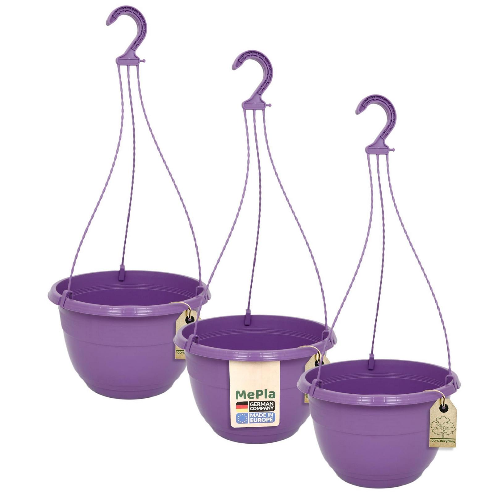 Підвісний кошик Orion Набор 3 шт. 25 см Синьо-фіолетовий, фото №1