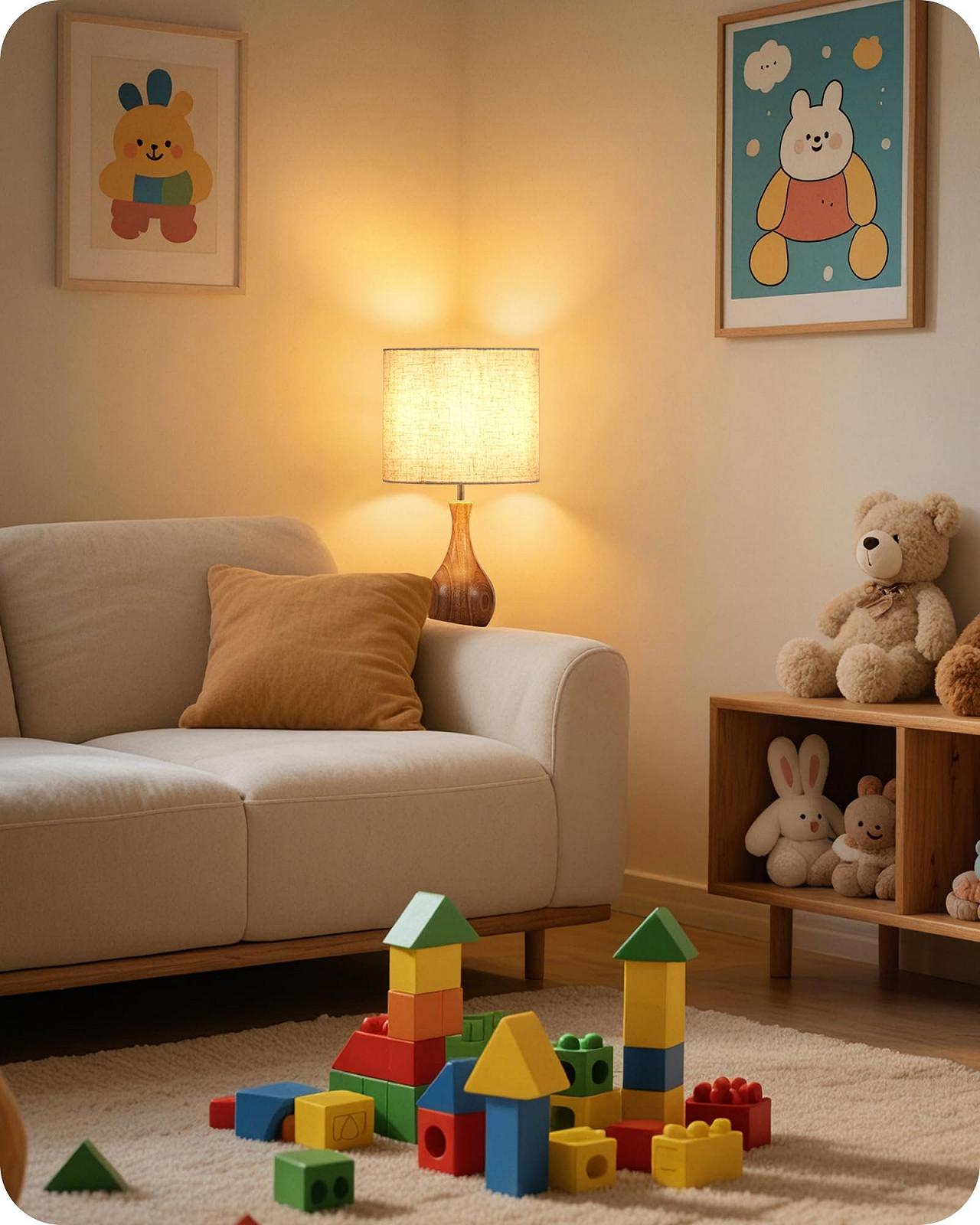 Настільні лампи ZME09TLDP205 Набір 2 шт. Дерево E27 2700K Бежеві 36 см, фото №6