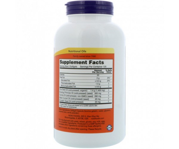 Омега 3-6-9 Now Foods1000 мг 250 мягких капсул, фото №2