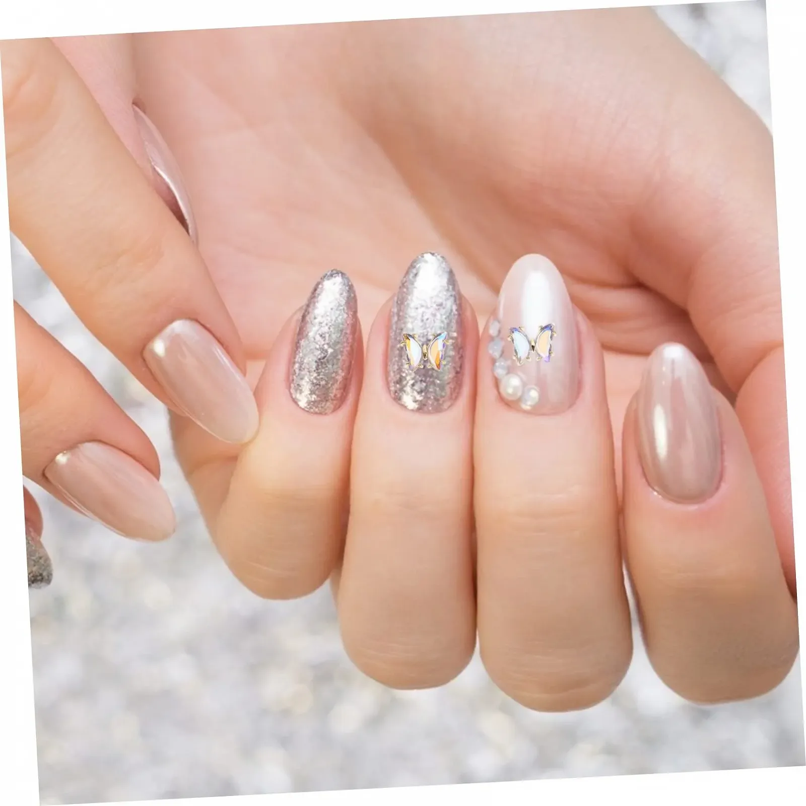 Подвеска для ногтей Бабочка Housoutil 12шт Кристаллические стразы Циркон 3D, фото №8 Подвеска для ногтей Бабочка Housoutil 12шт Кристаллические стразы Циркон 3D, фото №8