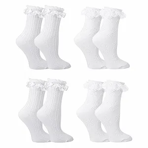 Шкарпетки з рюшами Білий - Фото 1